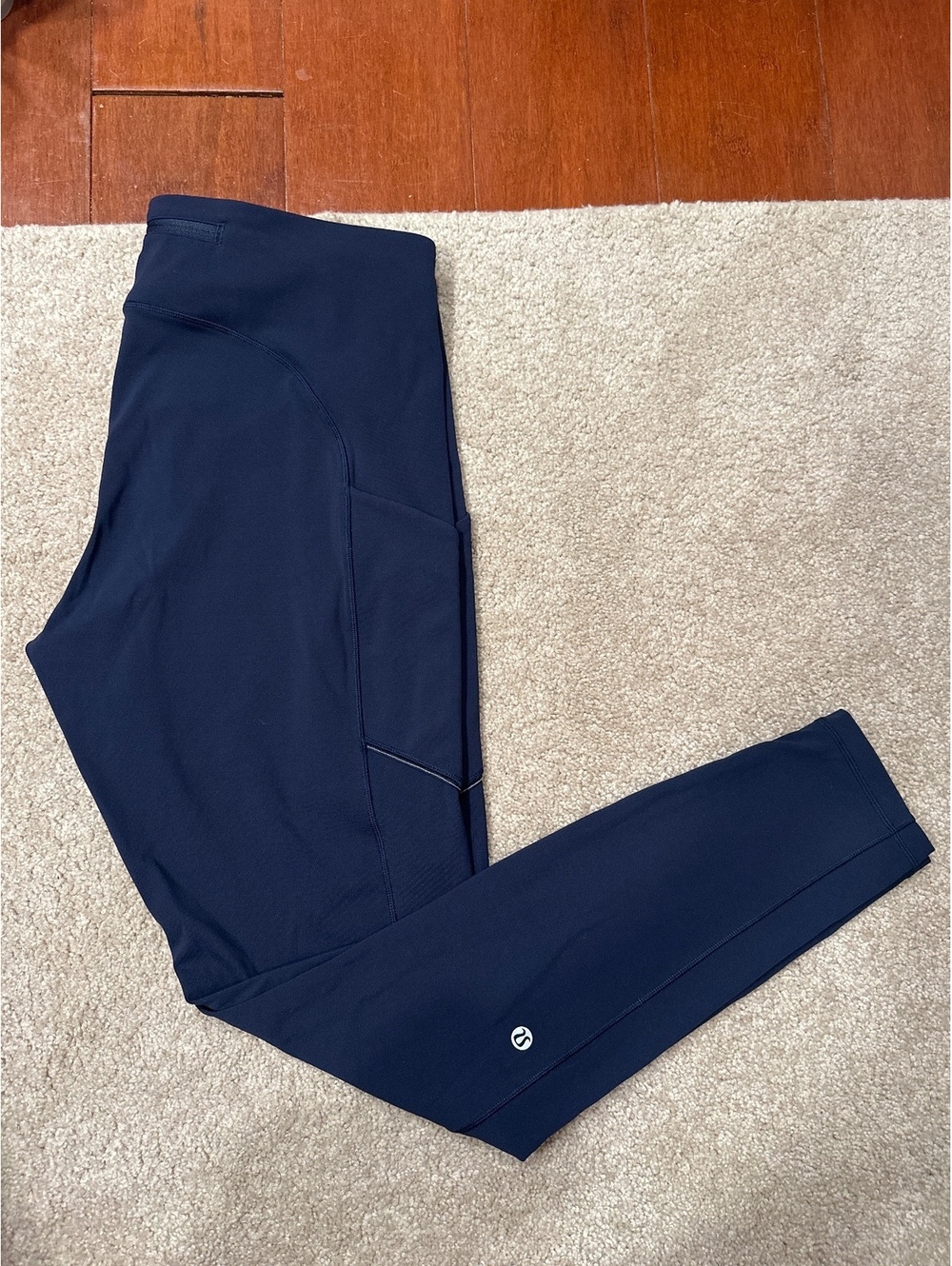 (4)Lululemon Navy Blue Athletic Leggings Size 10